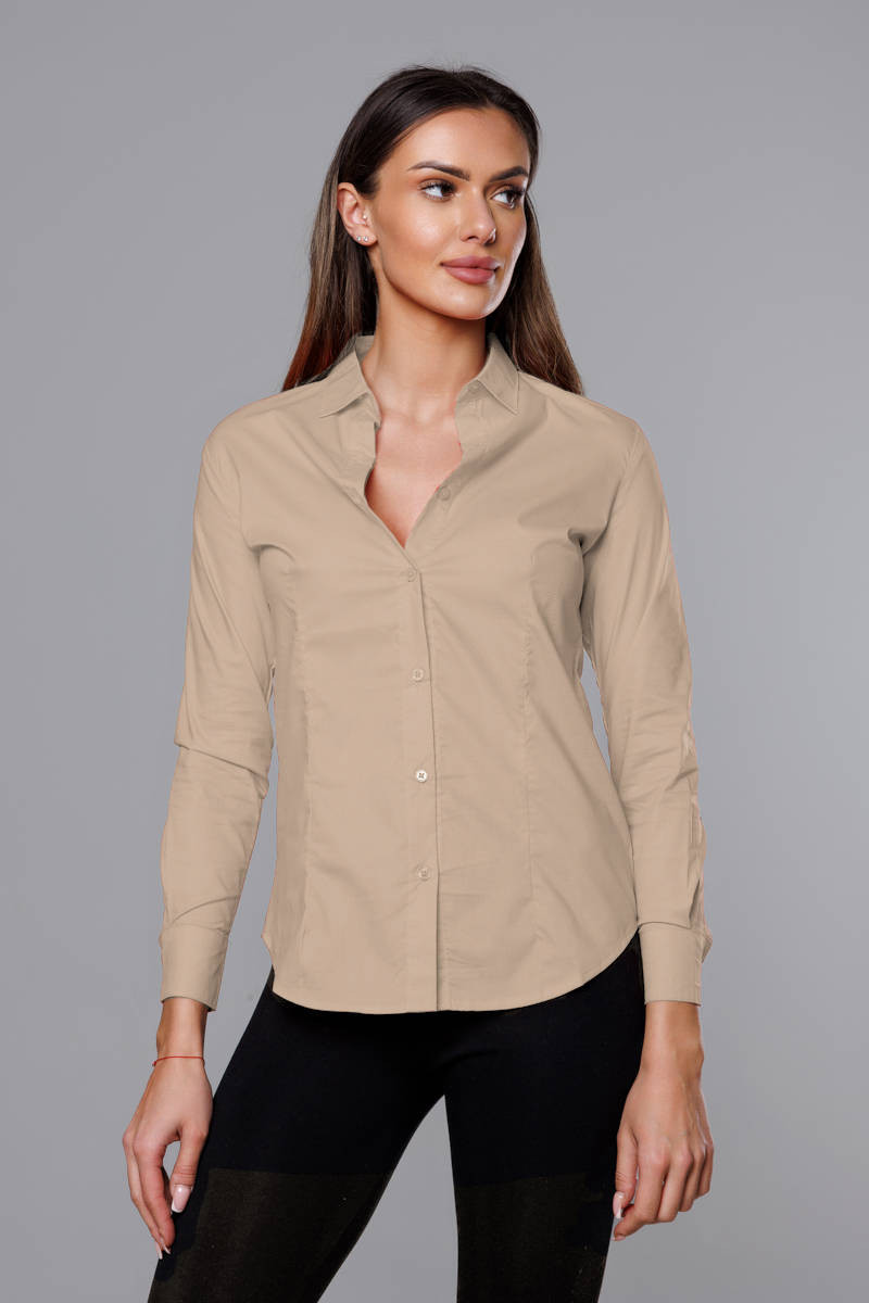 Klasická béžová dámská košile (HH039-34) odcienie beżu XL (42)