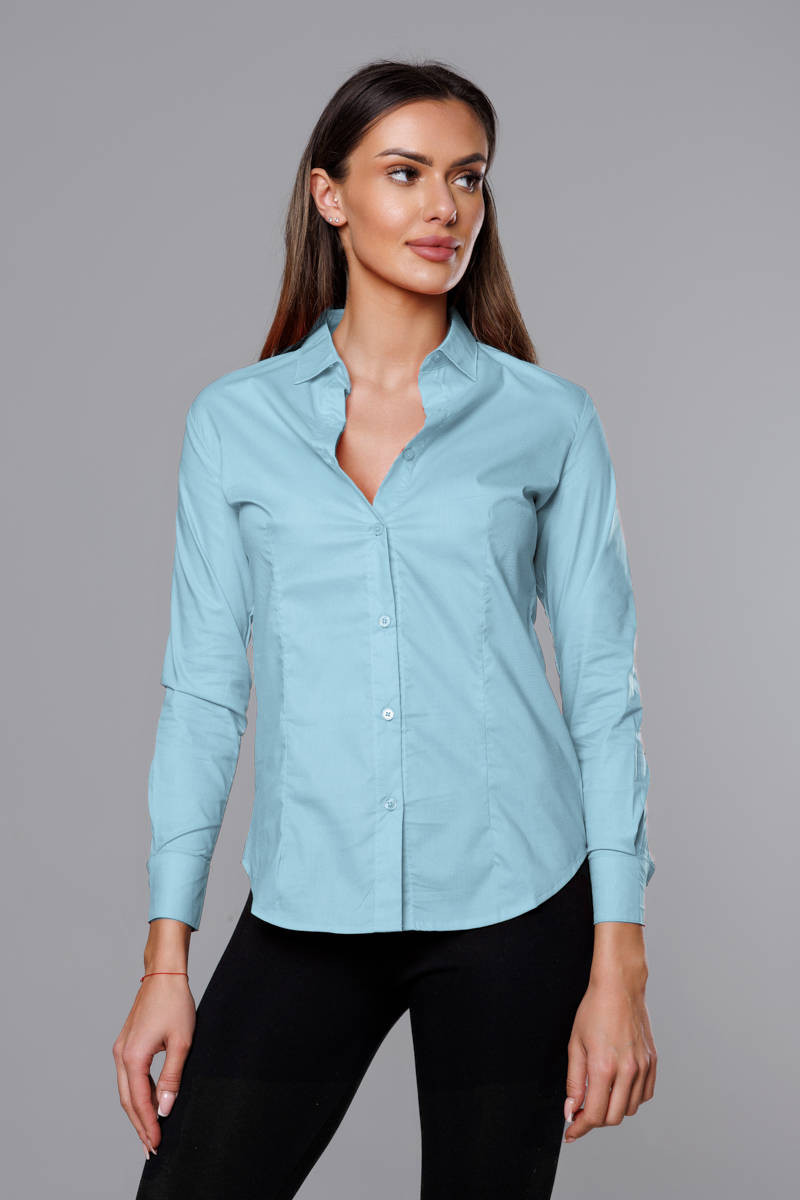 Světle modrá klasická dámská košile (HH039-41) odcienie niebieskiego XL (42)