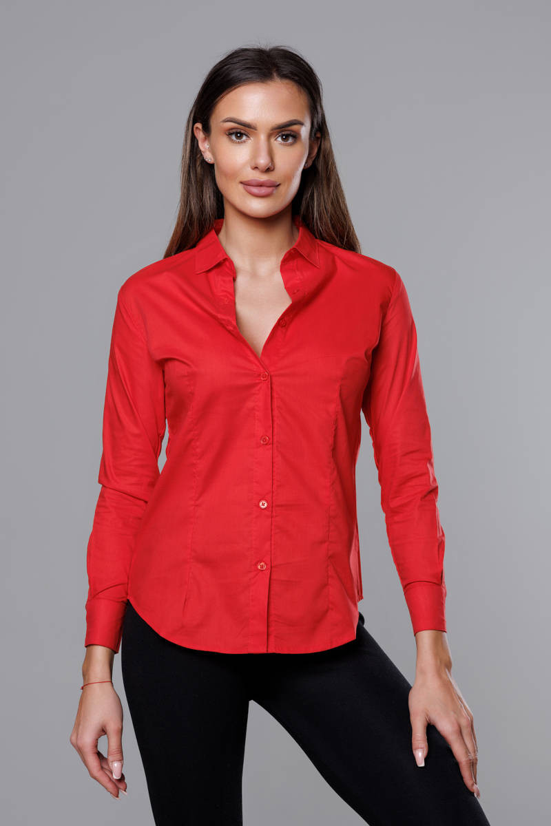 Klasická červená dámská košile (HH039-5) odcienie czerwieni S (36)