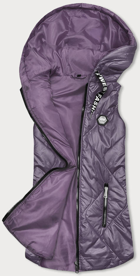 Fialová dámská vesta s kapucí (B0130-71) odcienie fioletu 54