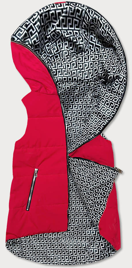 Červená oboustraná dámská vesta (R8006) odcienie czerwieni 48