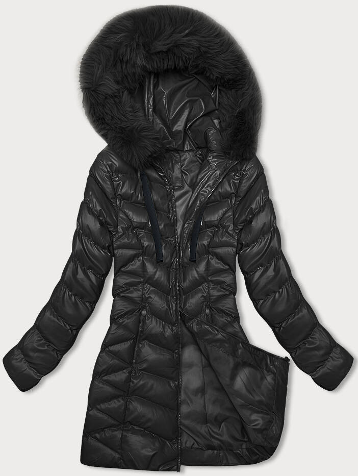 Černá dámská zimní bunda (5M3139-392) odcienie czerni M (38)