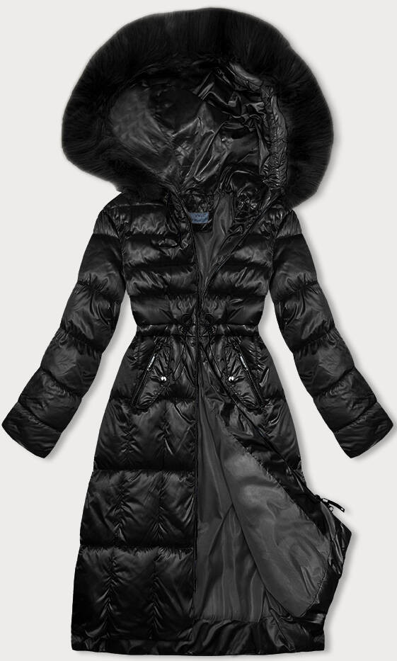 Černá dámská vypasovaná zimní bunda S'west (B8207-1) odcienie czerni XXL (44)