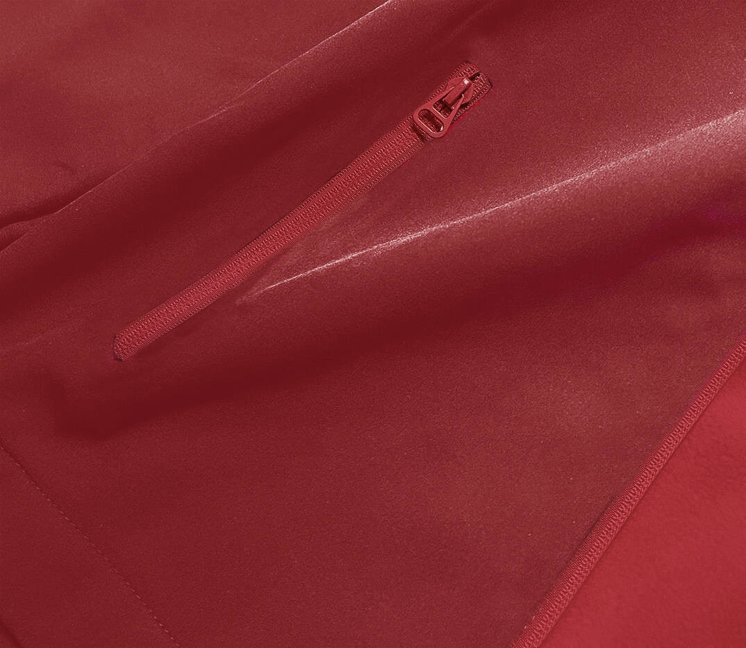 Červená dámská bunda s polarem (fleecem) (HH017-5) odcienie czerwieni XL (42)