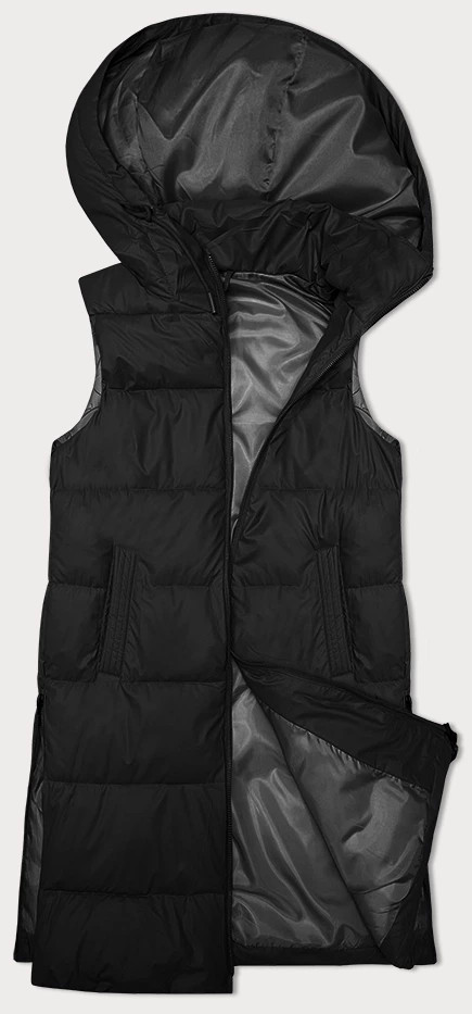 Černá dámská prošívaná péřová vesta S'West (B8223-1) odcienie czerni 46