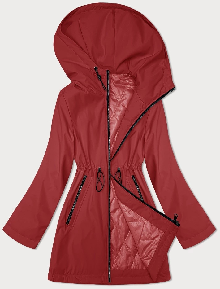 Tenká červená bunda s kapucí S'West (B8236-4) odcienie czerwieni XL (42)