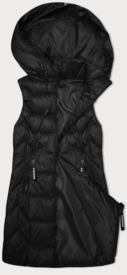 Černá dámská vesta s odepínací kapucí S'West (B8231-1) odcienie czerni XXL (44)