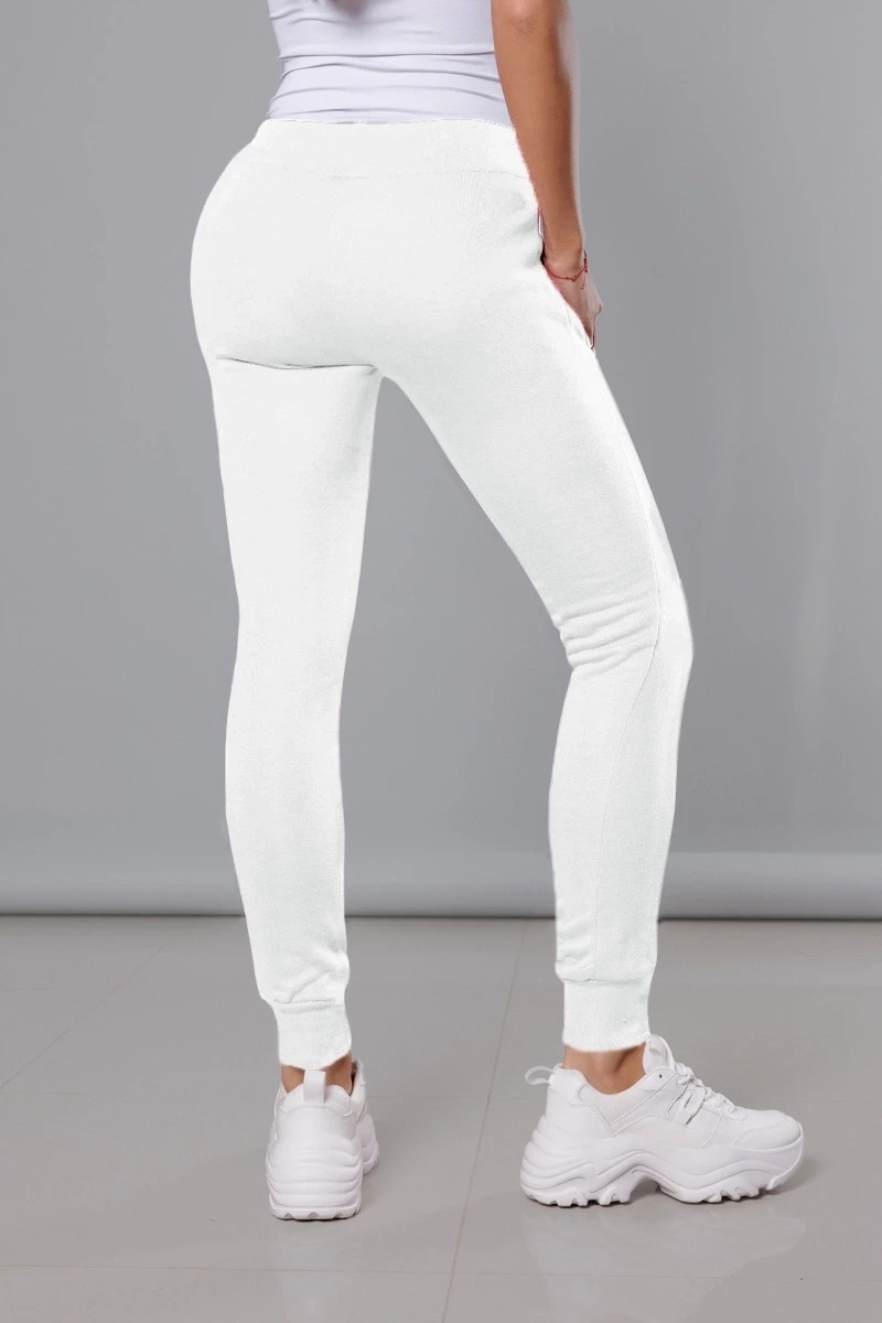 Bílé teplákové kalhoty (CK01-1) odcienie bieli L (40)