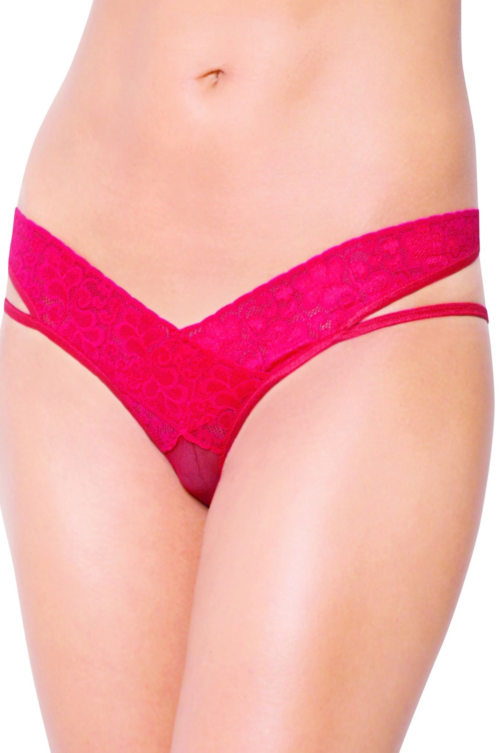 Erotické kalhotky 2438 red - SOFTLINE COLLECTION Červená M/L