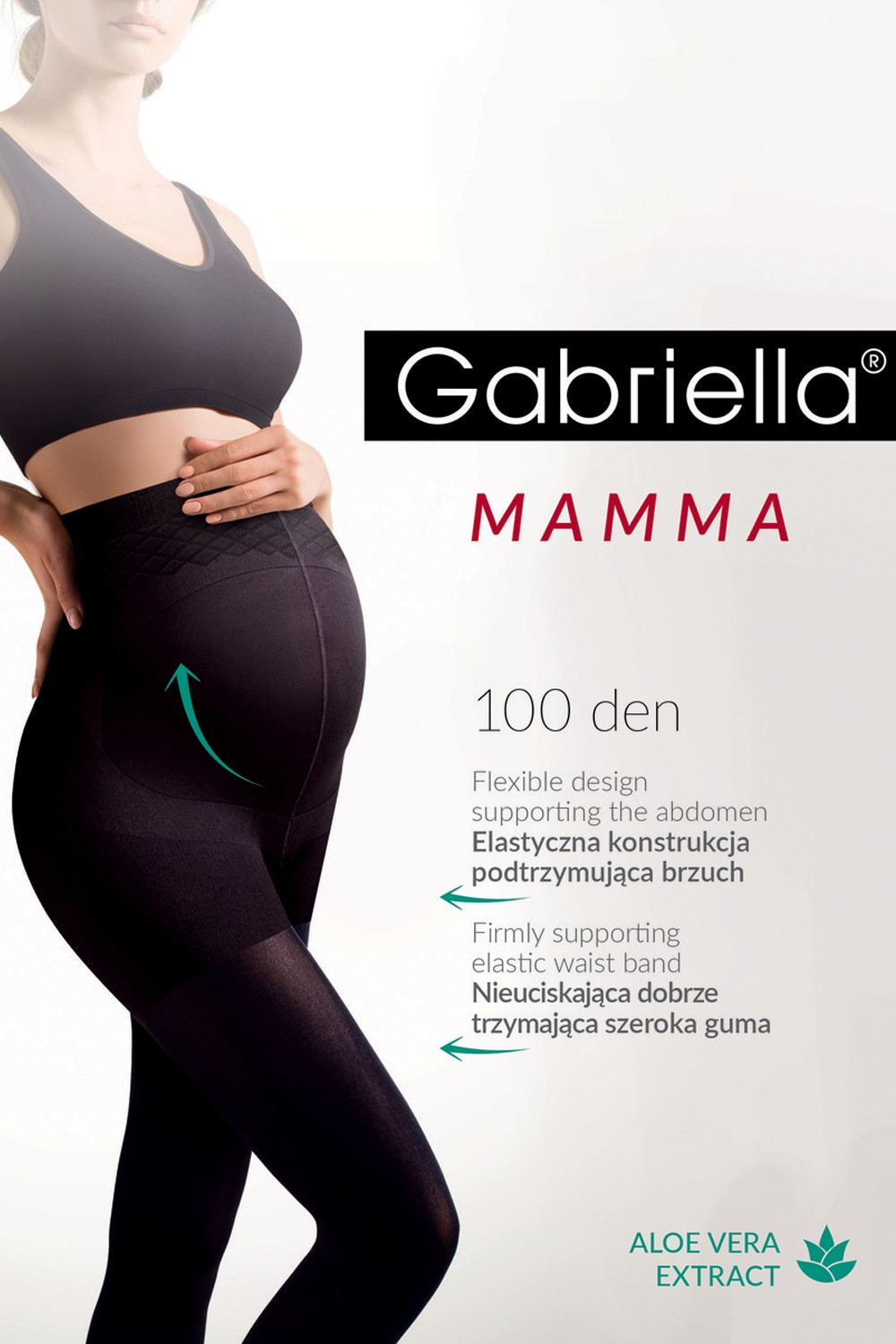 Těhotenské punčocháče 174 Mamma nero - GABRIELLA černá 3