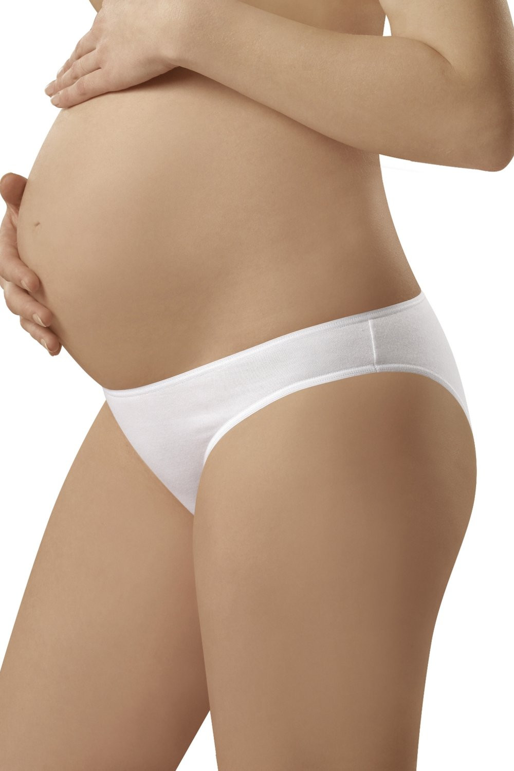 Těhotenské kalhotky Mama mini white - ITALIAN FASHION Bílá L
