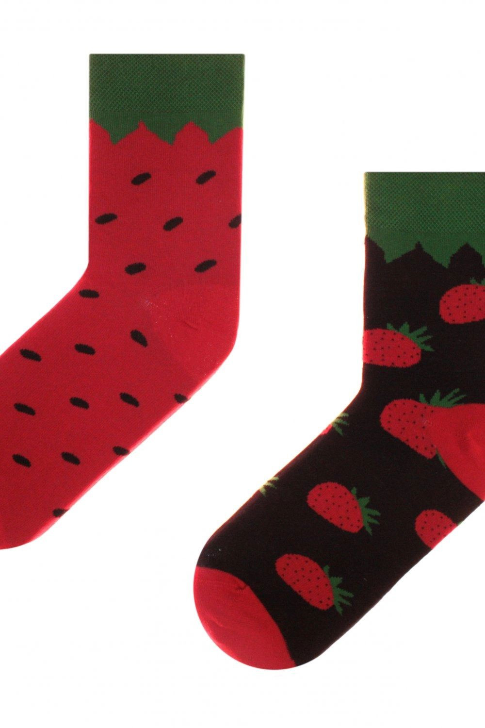 Obrázkové ponožky 80 Funny strawberry - Skarpol černá 45/47