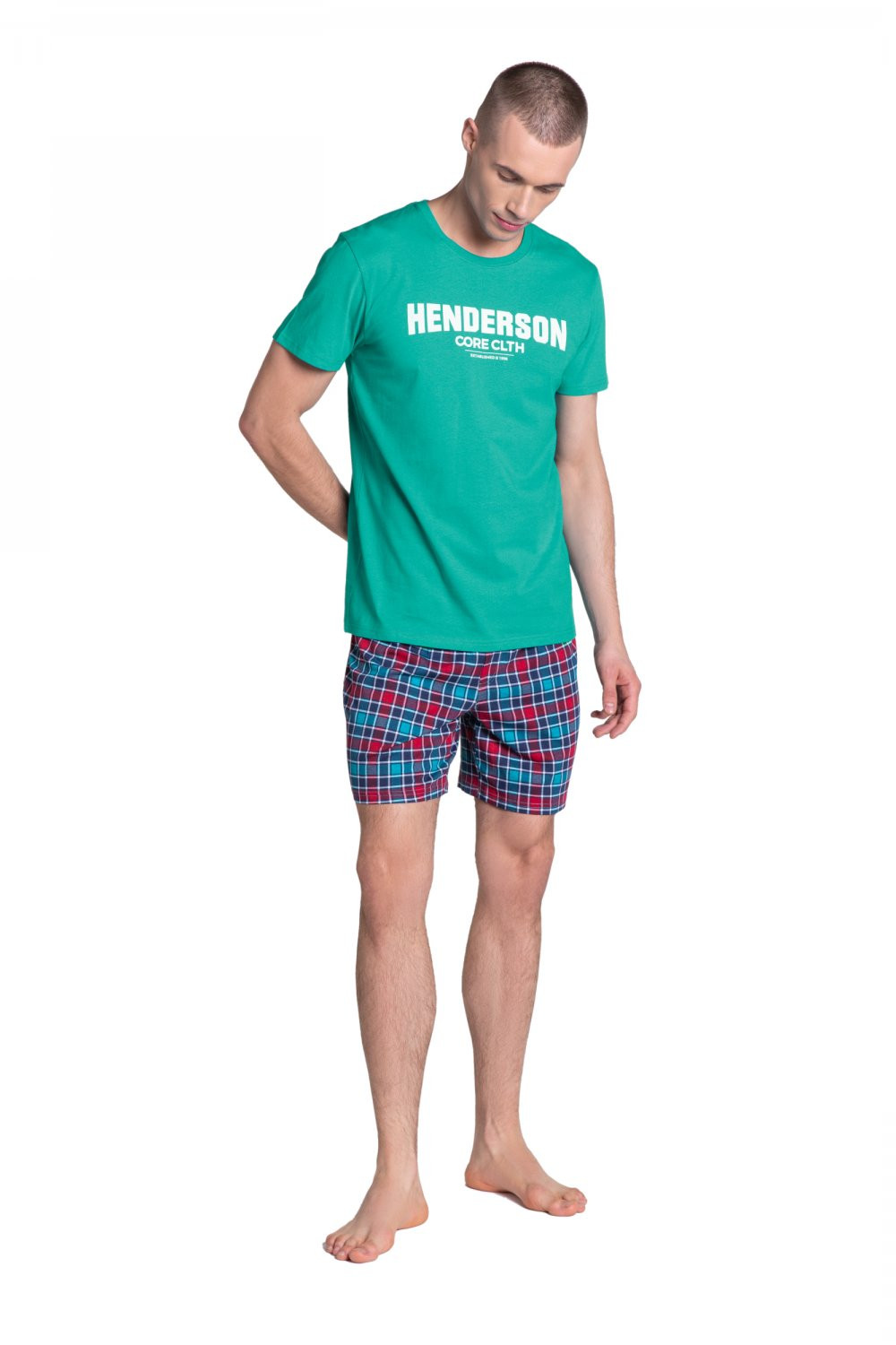 Pánské pyžamo 38874 Lid turquise - HENDERSON tyrkysová XL