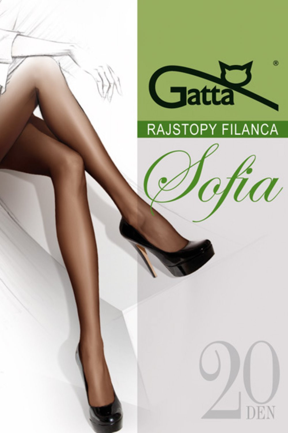 Dámské punčocháče Sofia black super - GATTA černá 6