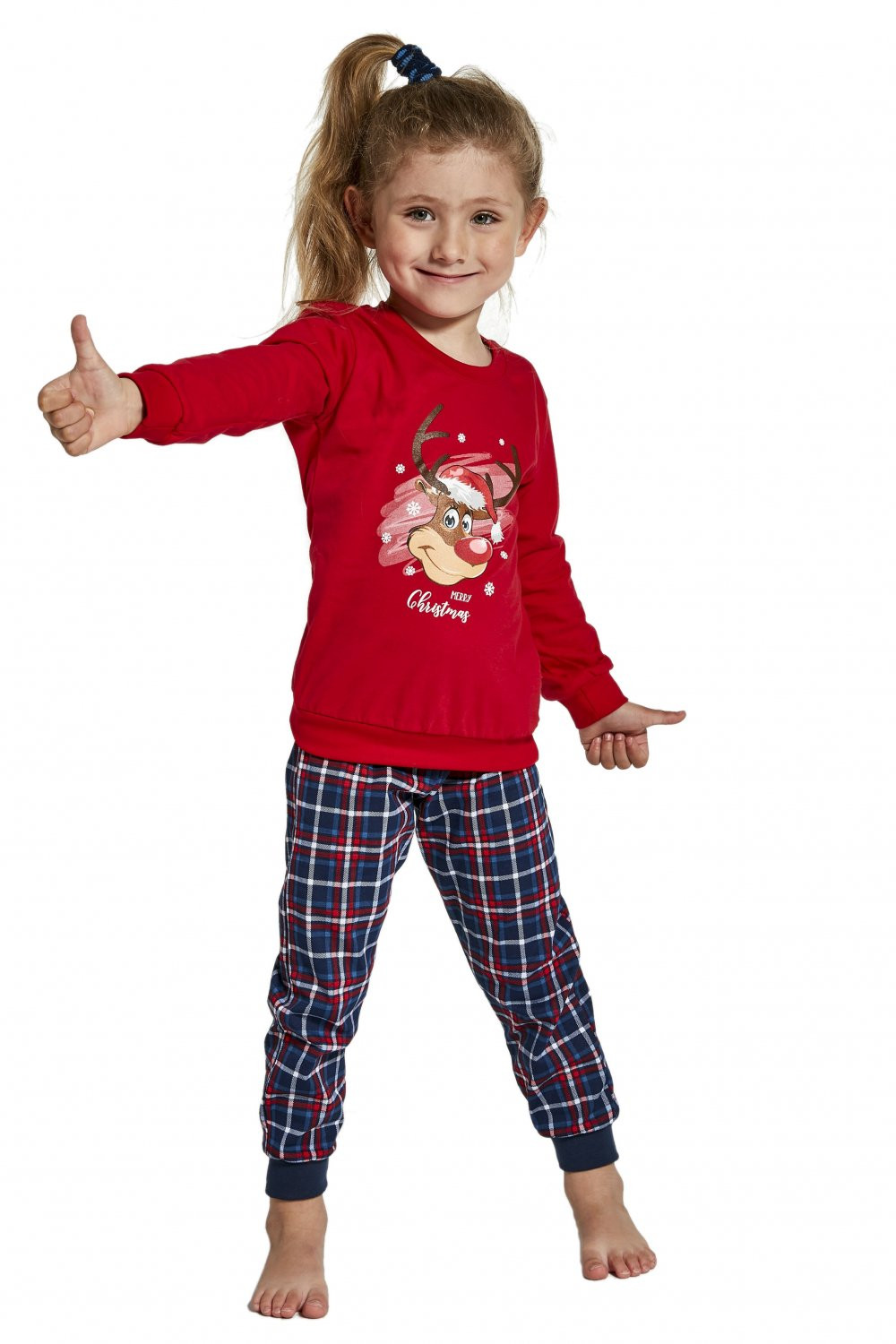 Dívčí pyžamo 592/130 Reindeer - CORNETTE Červená 134/140