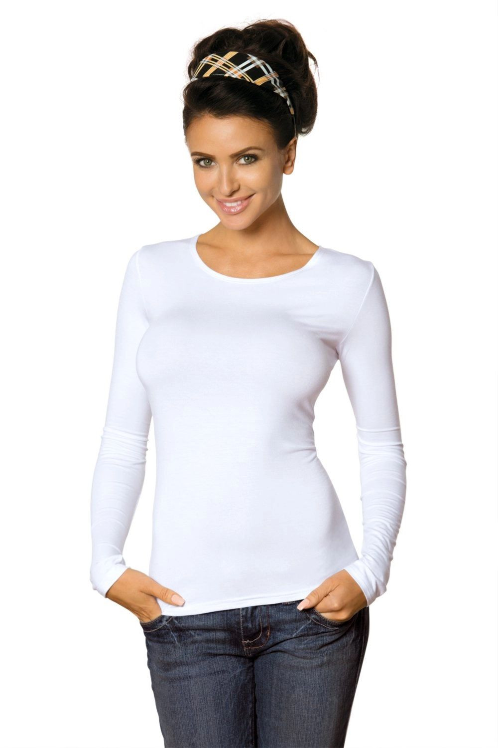 Dámské tričko Manati long white - BABELL Bílá XL