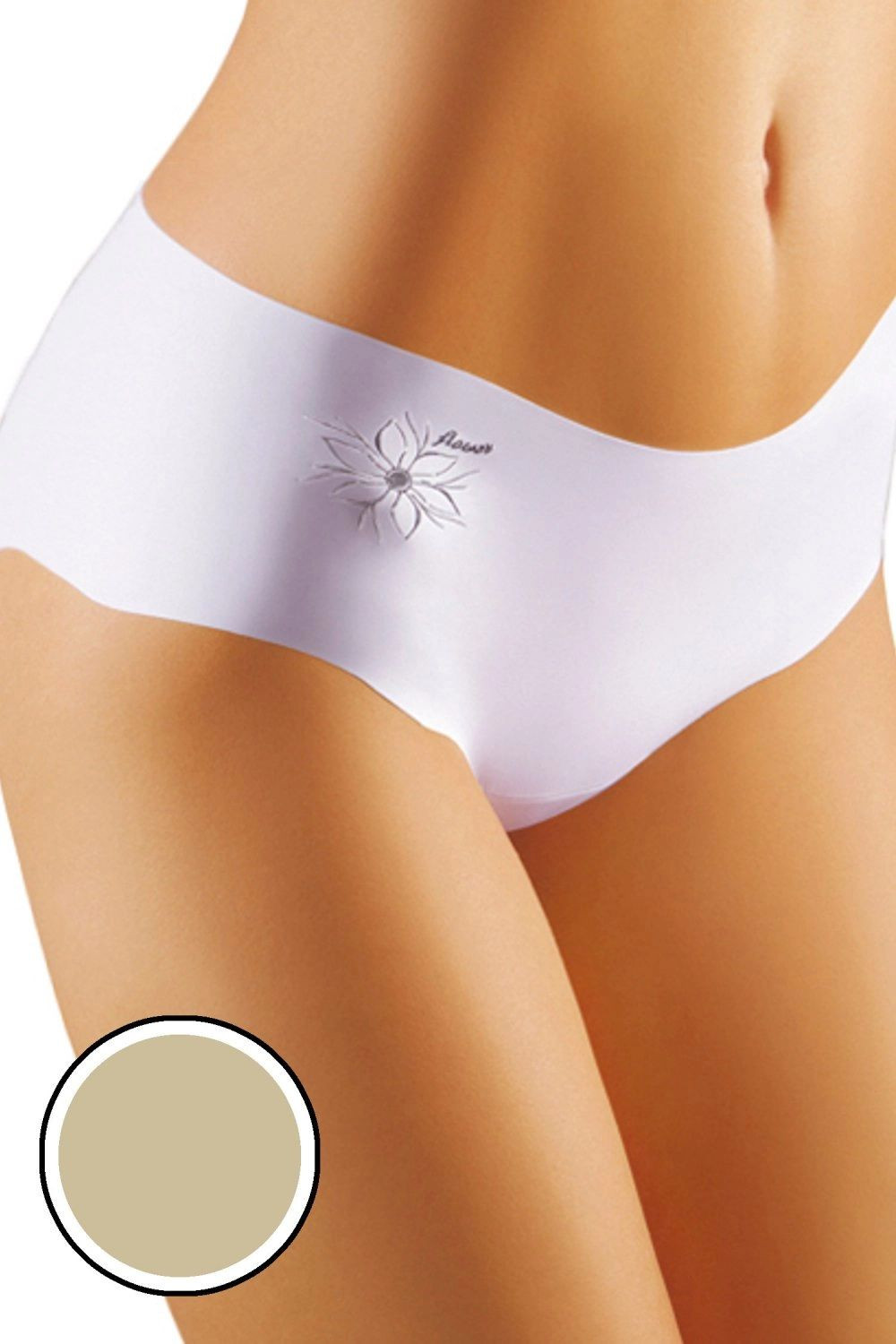 Dámské kalhotky Flower beige - EMILI Béžová XL
