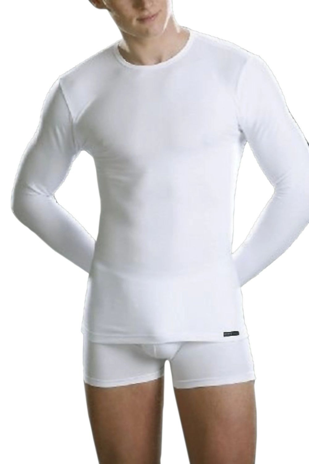 Pánské tričko 214 Authentic white - CORNETTE Bílá L