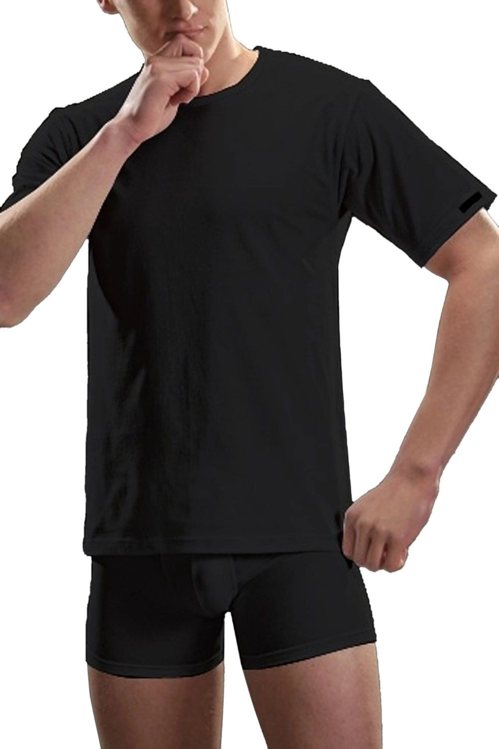 Pánské tričko 202 Authentic new black - CORNETTE černá L