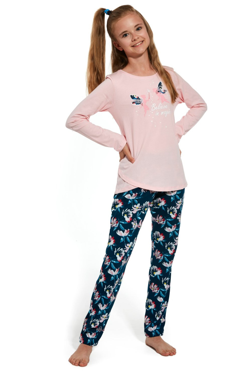 Dívčí pyžamo 964/158 Fairies - CORNETTE Růžová 134/140