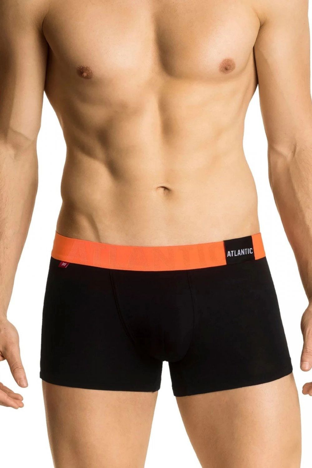Pánské boxerky 1188 orange - Atlantic černá XL
