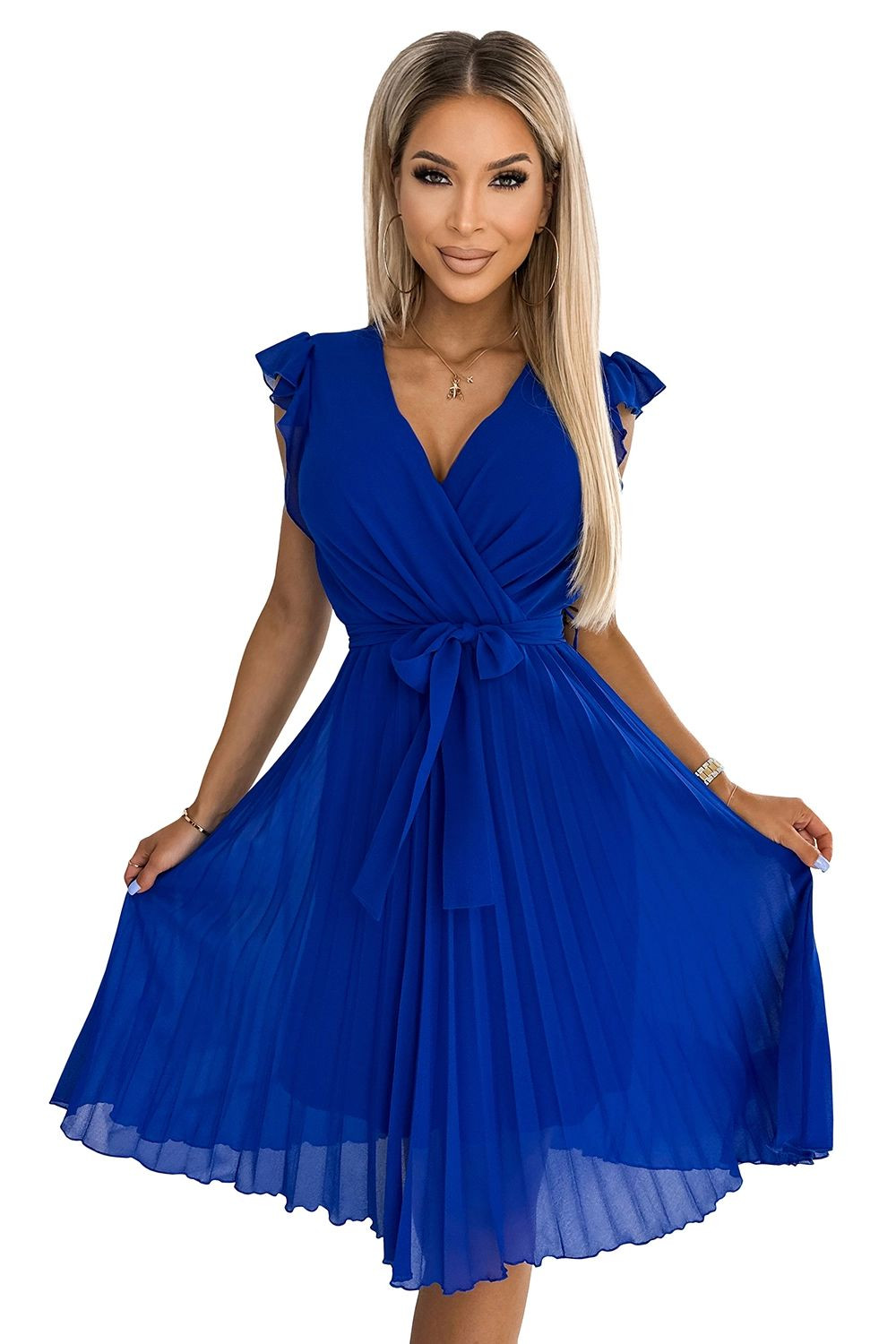 Dámské šaty 374-4 POLINA - NUMOCO královská modrá S