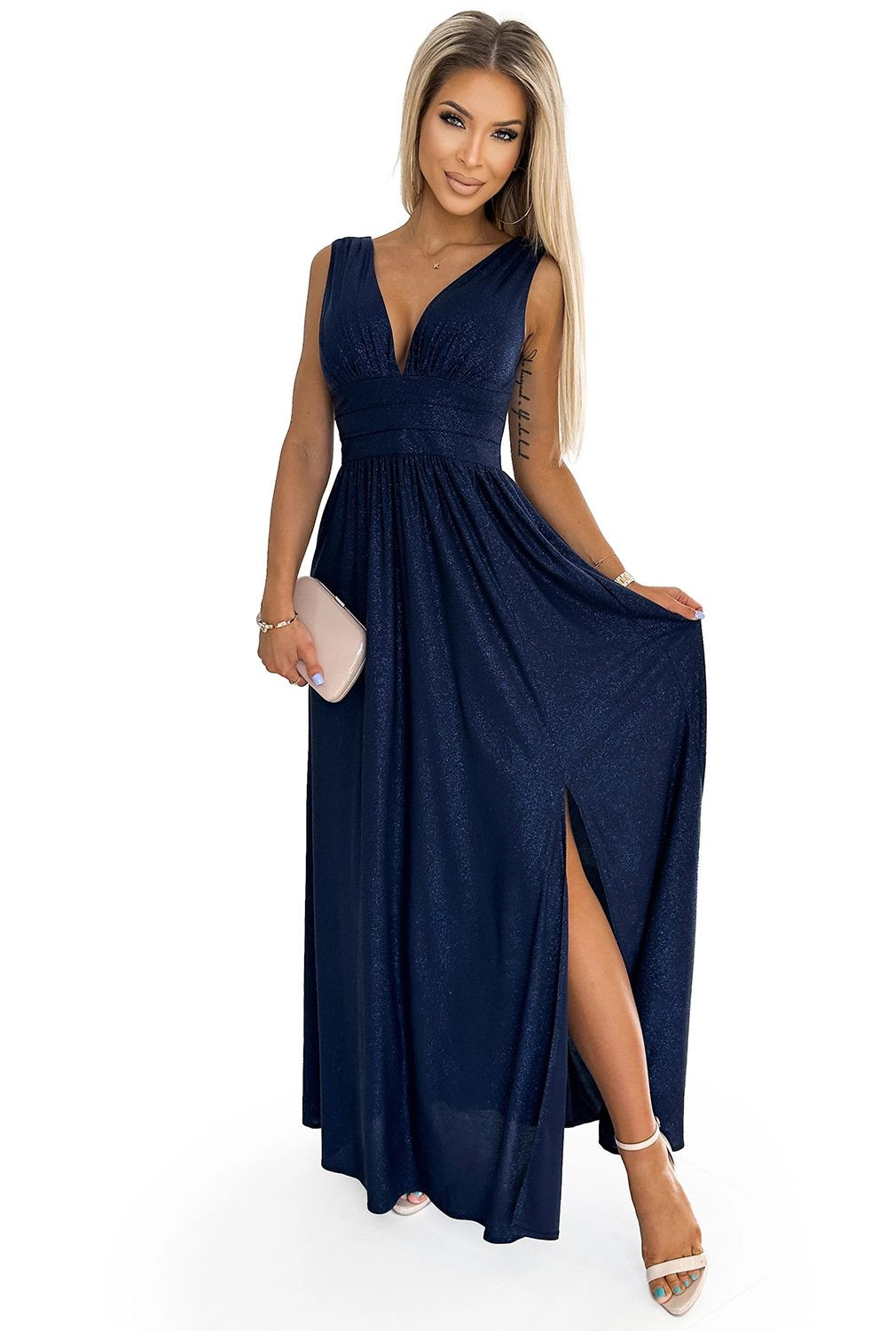 Dámské šaty 490-1 SUSAN - NUMOCO tmavě modrá L