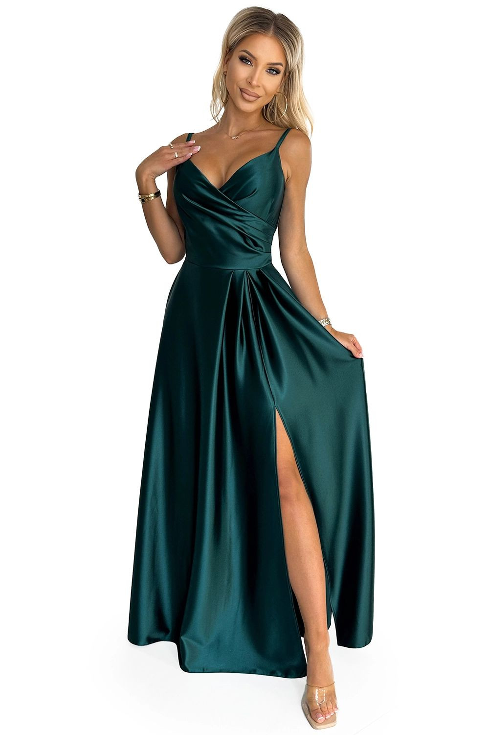 Dámské šaty 299-9 CHIARA - NUMOCO Zelená L
