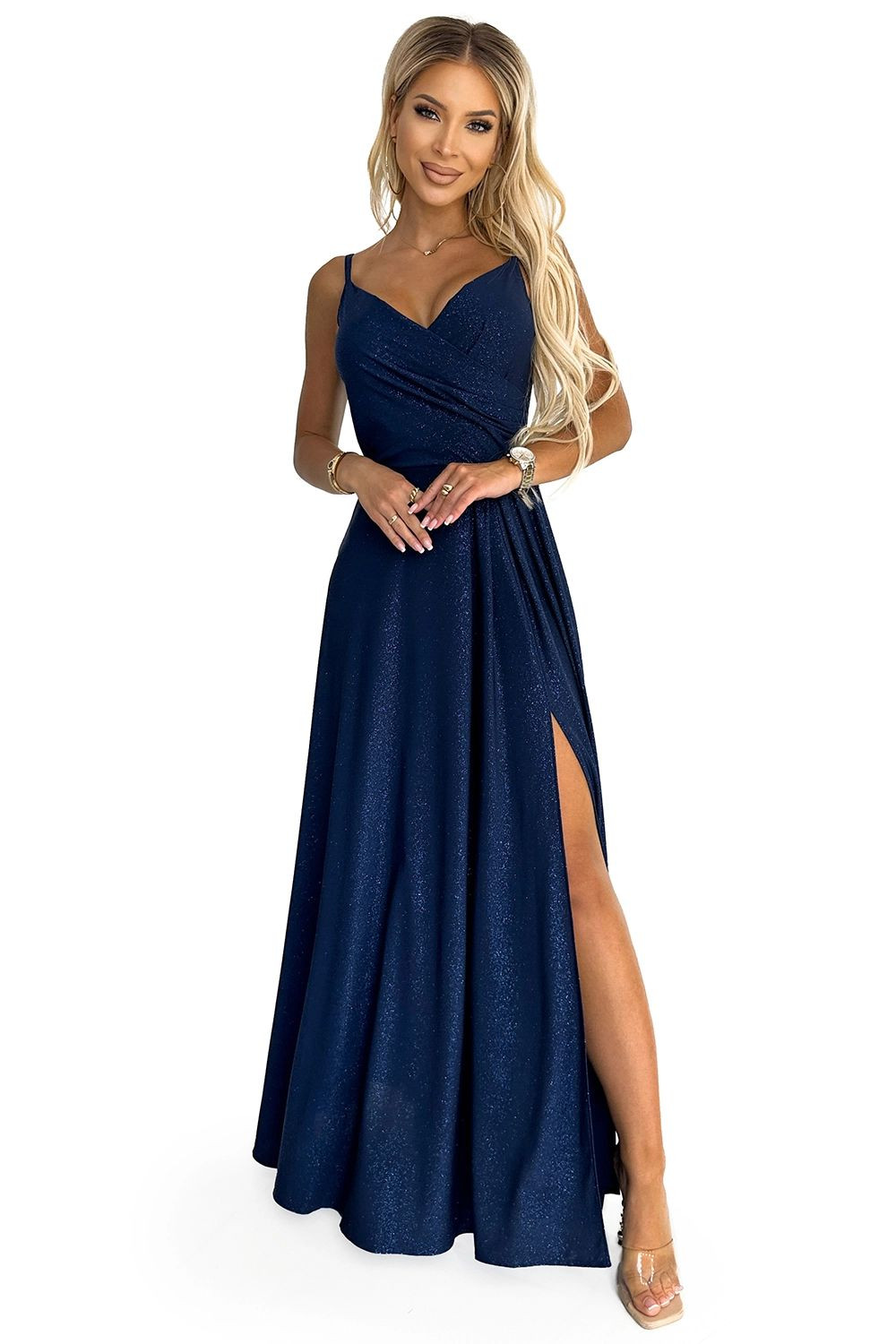 Dámské šaty 299-10 CHIARA - NUMOCO tmavě modrá S
