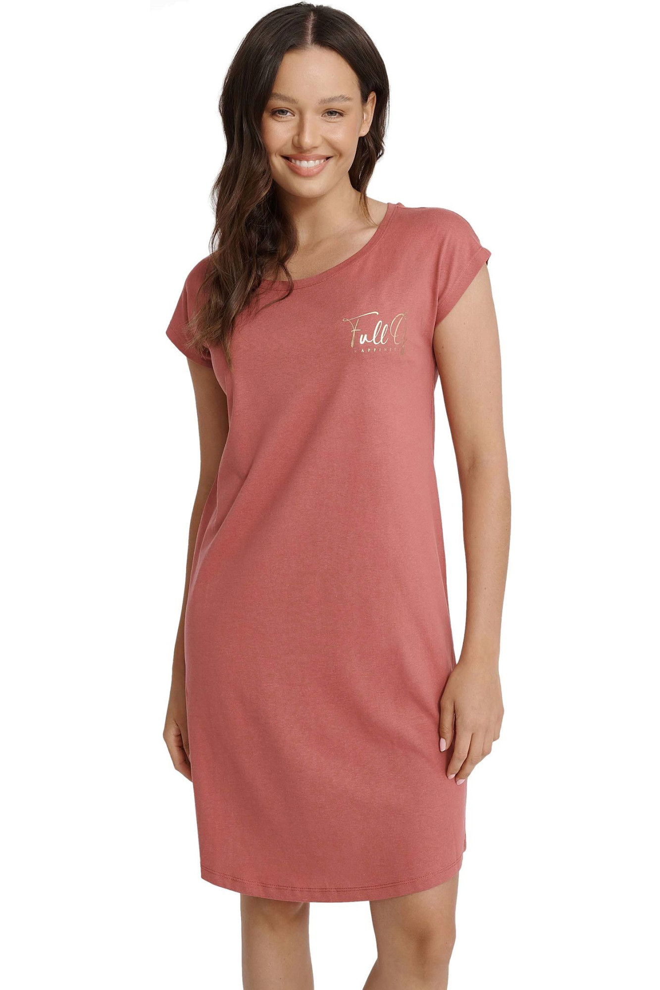 Noční košile 40941 Glam - HENDERSON Růžová XL