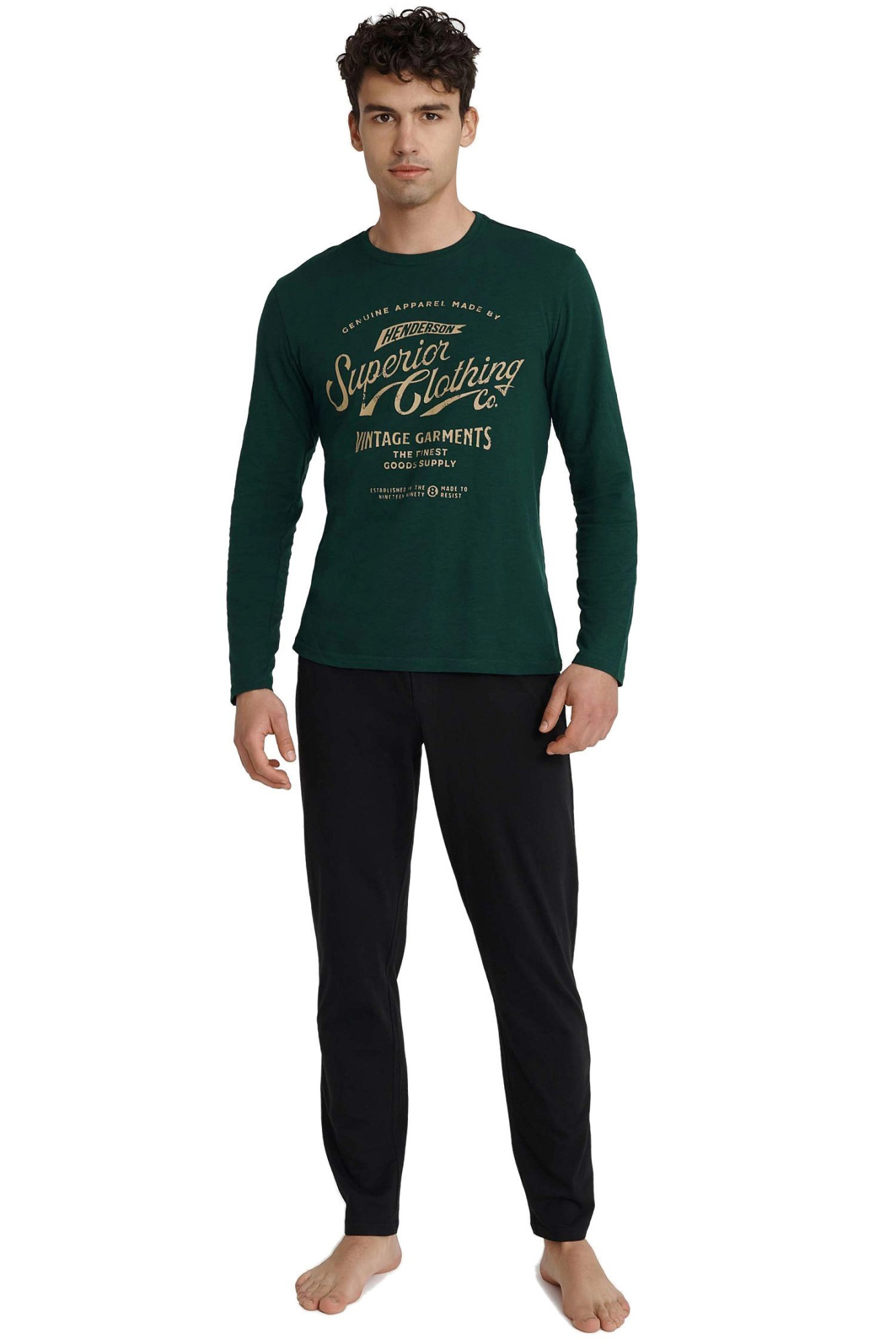 Pánské pyžamo 40952 Impress - HENDERSON Zelená L