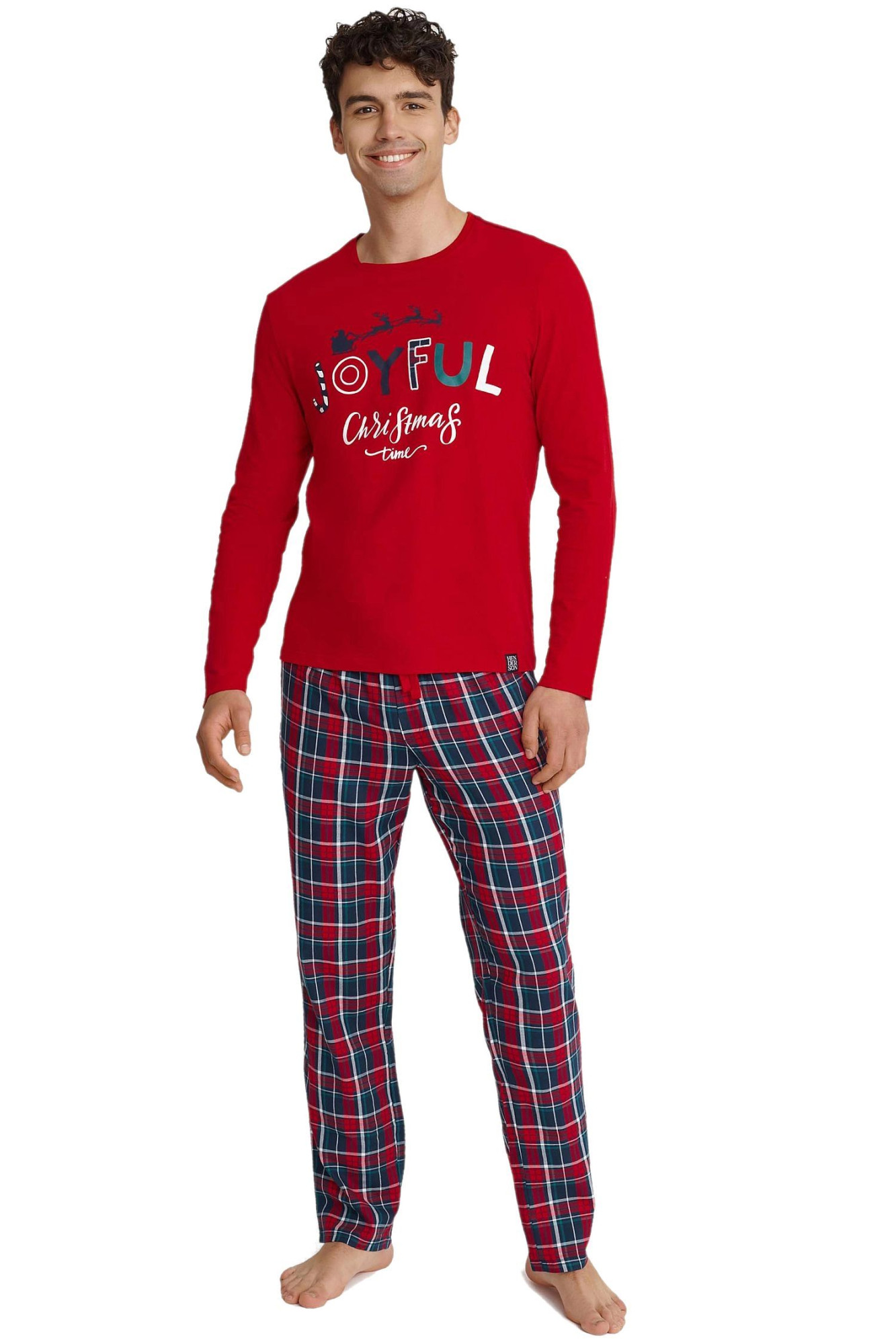 Pánské pyžamo 40950 Glance - HENDERSON Červená XL