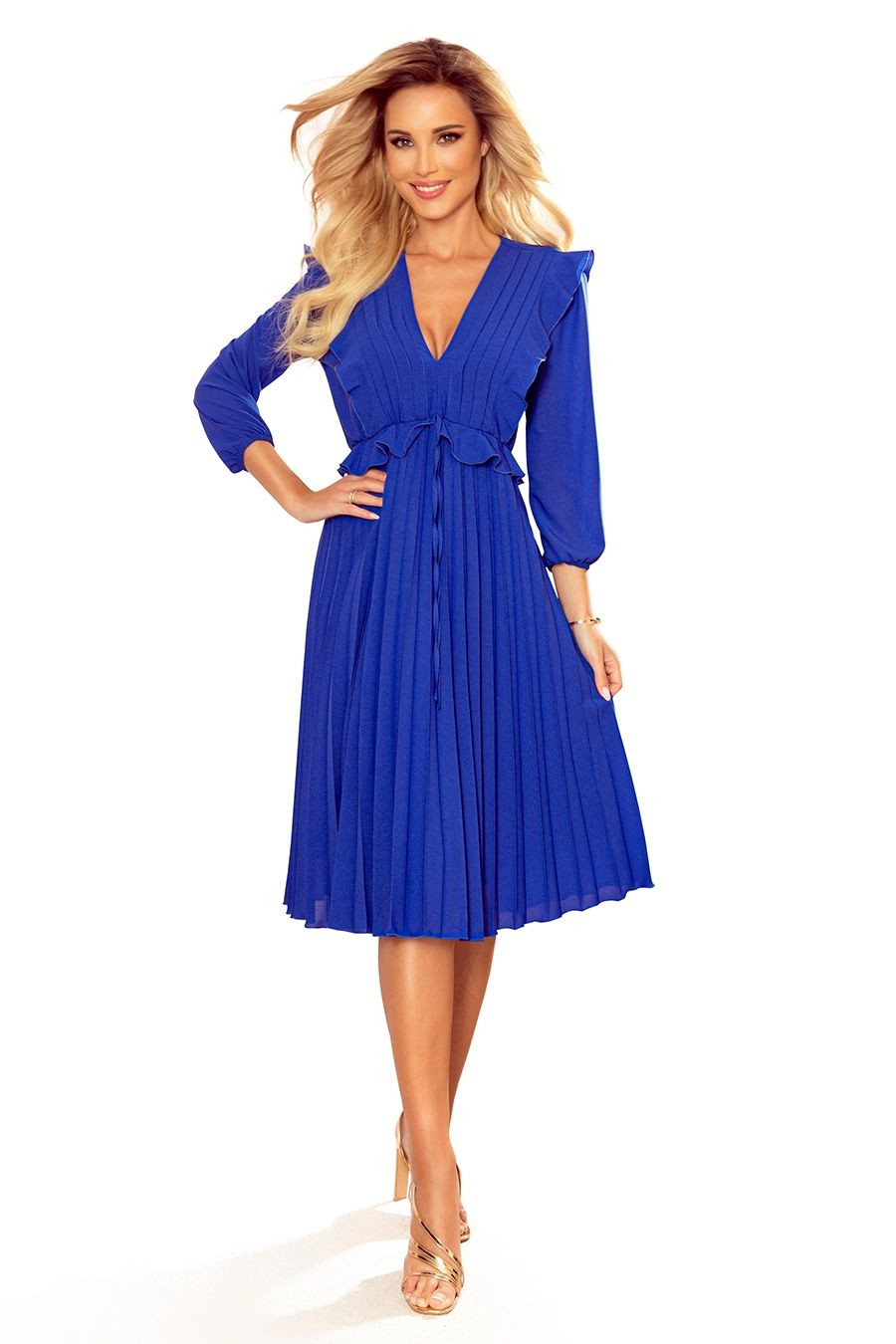Dámské šaty 341-1 POLLY - NUMOCO královská modrá XL