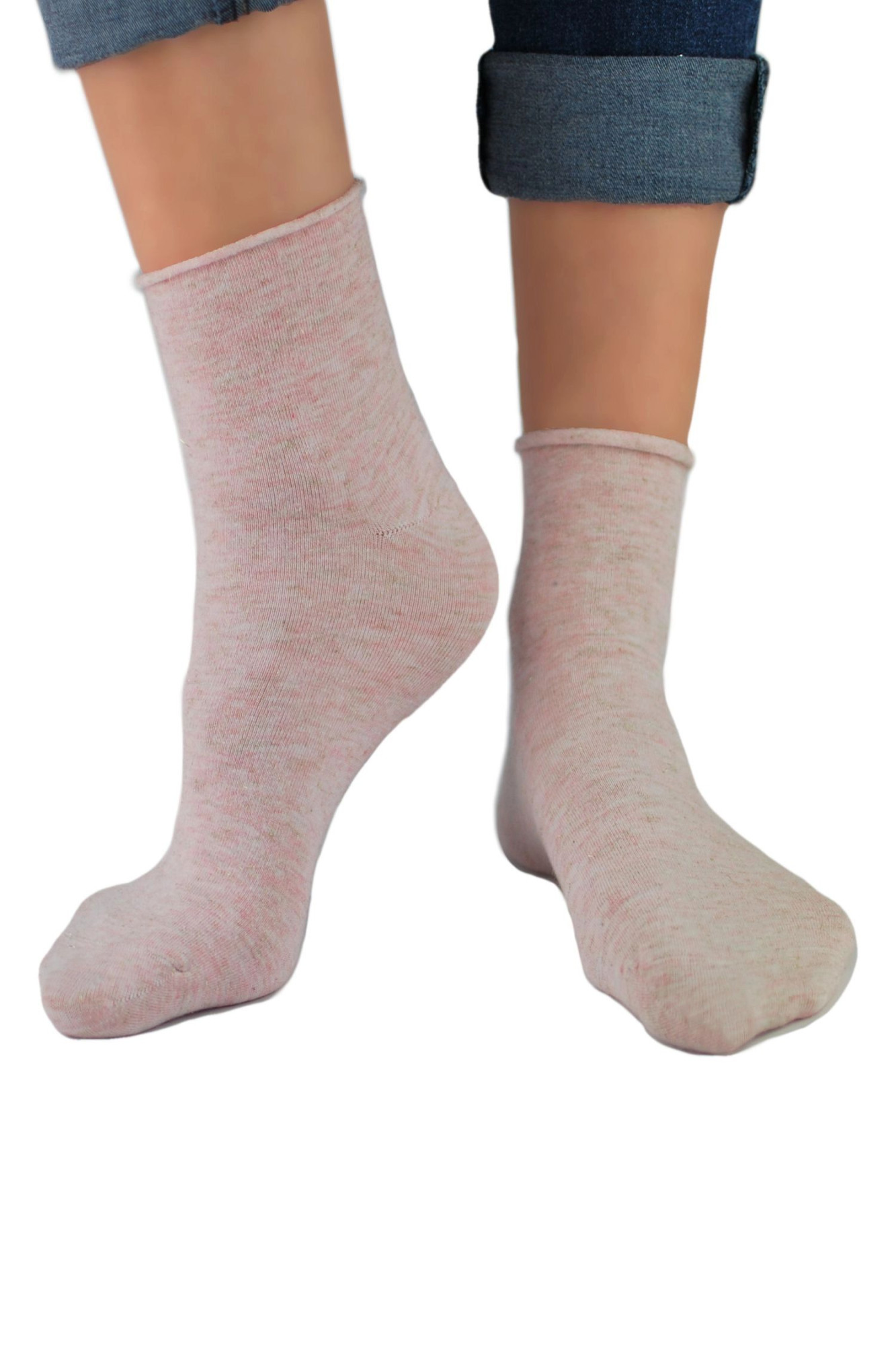 Dámské ponožky 022 W01 - NOVITI Růžová 35/38