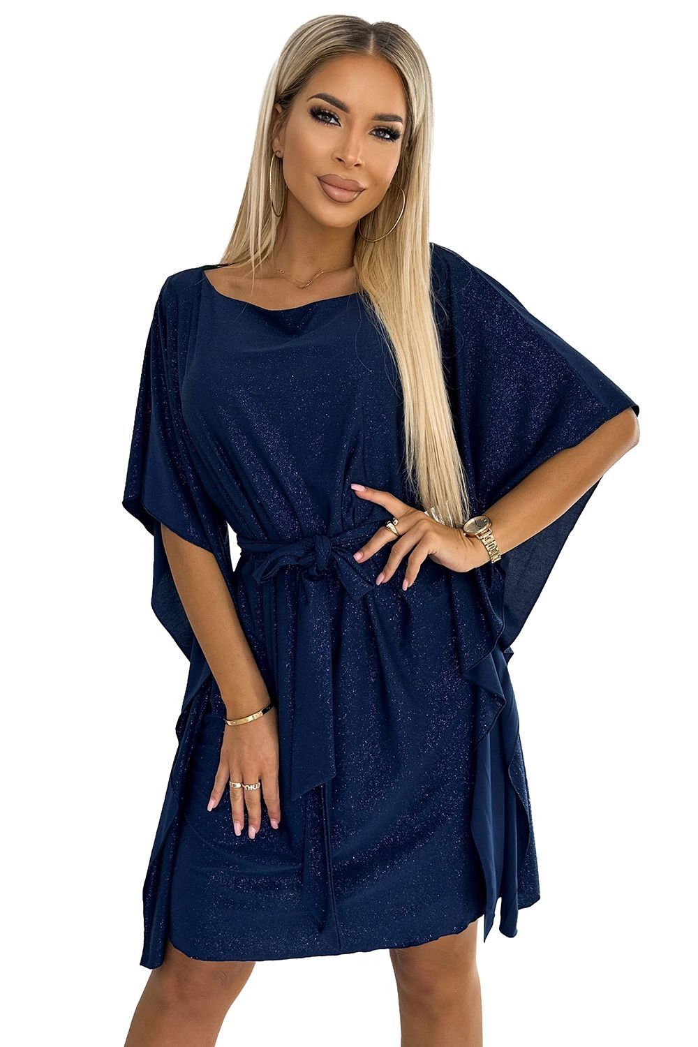 Dámské šaty 287-25 SOFIA - NUMOCO tmavě modrá L/XL