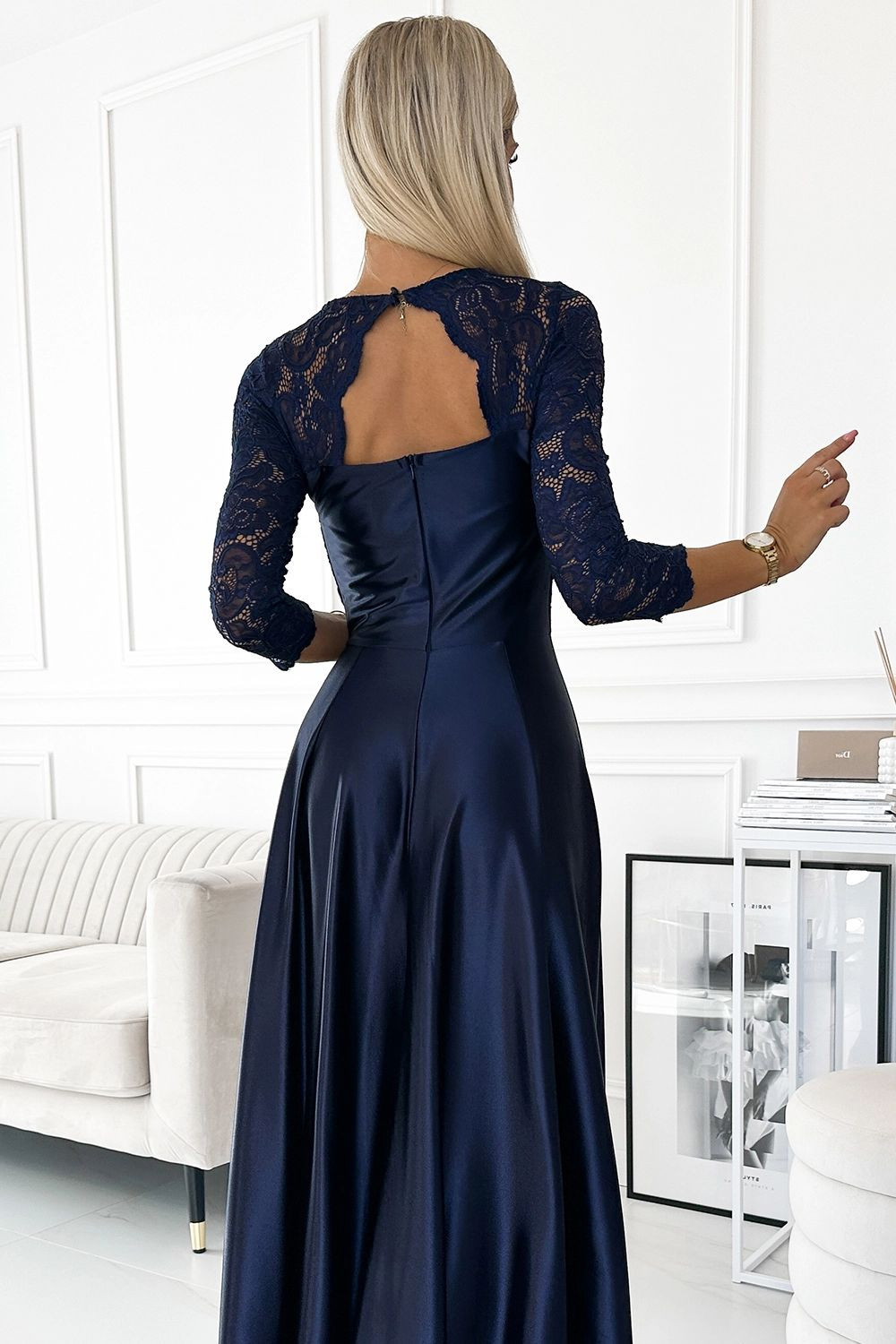 Dámské šaty 309-7 AMBER - NUMOCO tmavě modrá M
