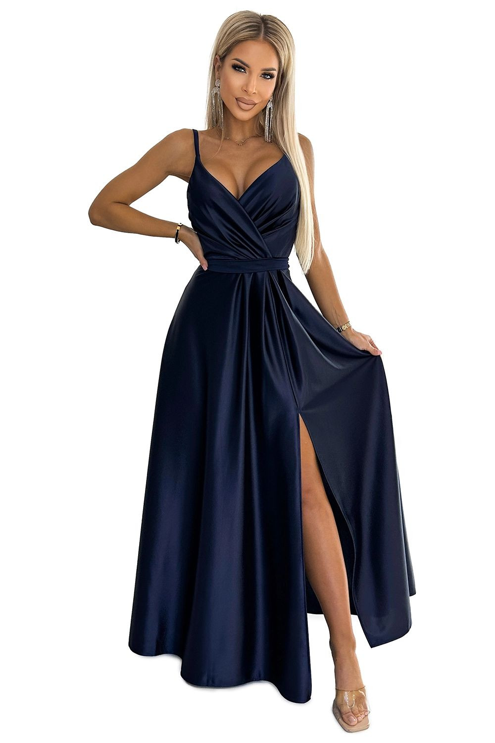 Dámské šaty 512-2 JULIET - NUMOCO tmavě modrá XL
