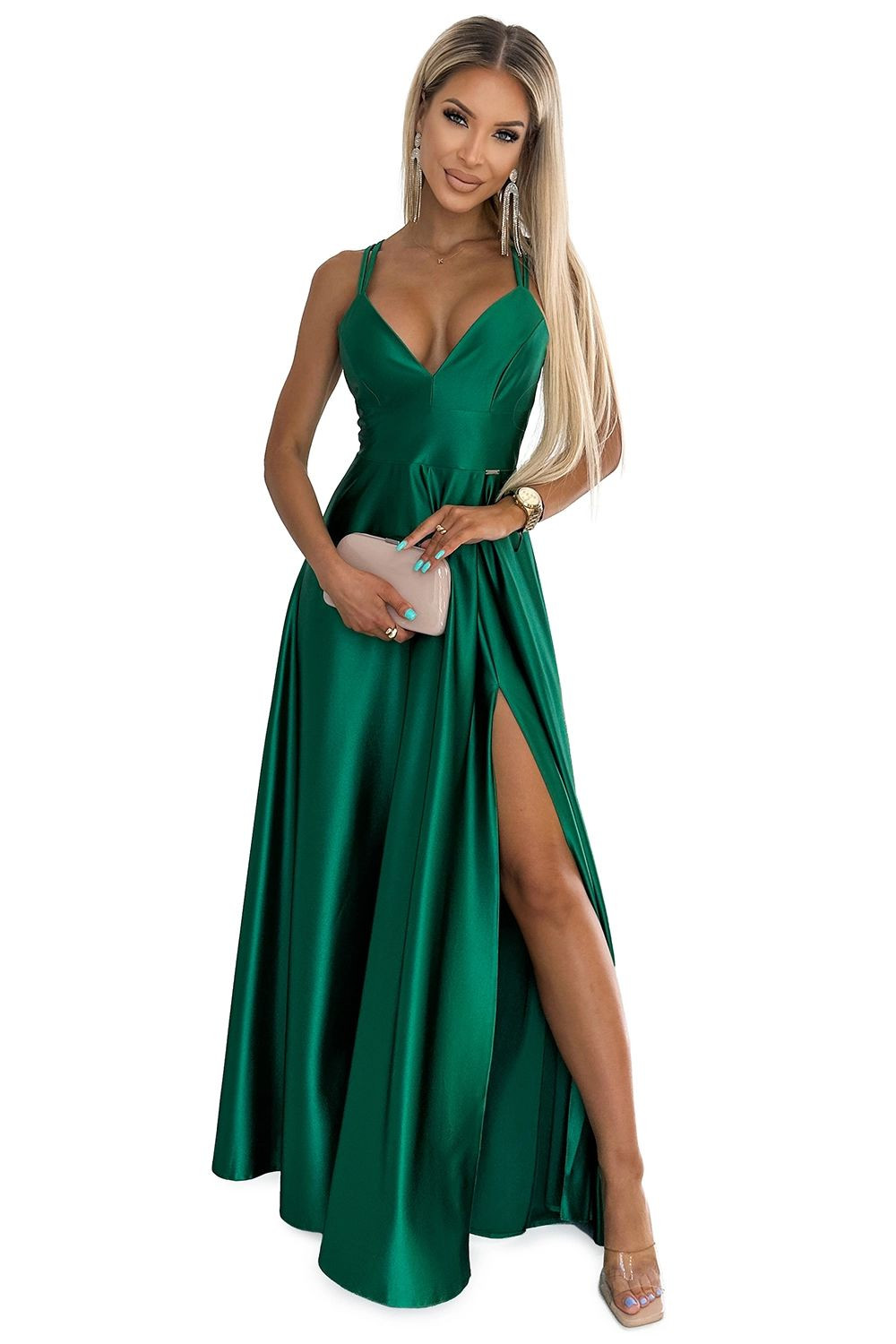 Dámské šaty 513-1 LUNA - NUMOCO Zelená L