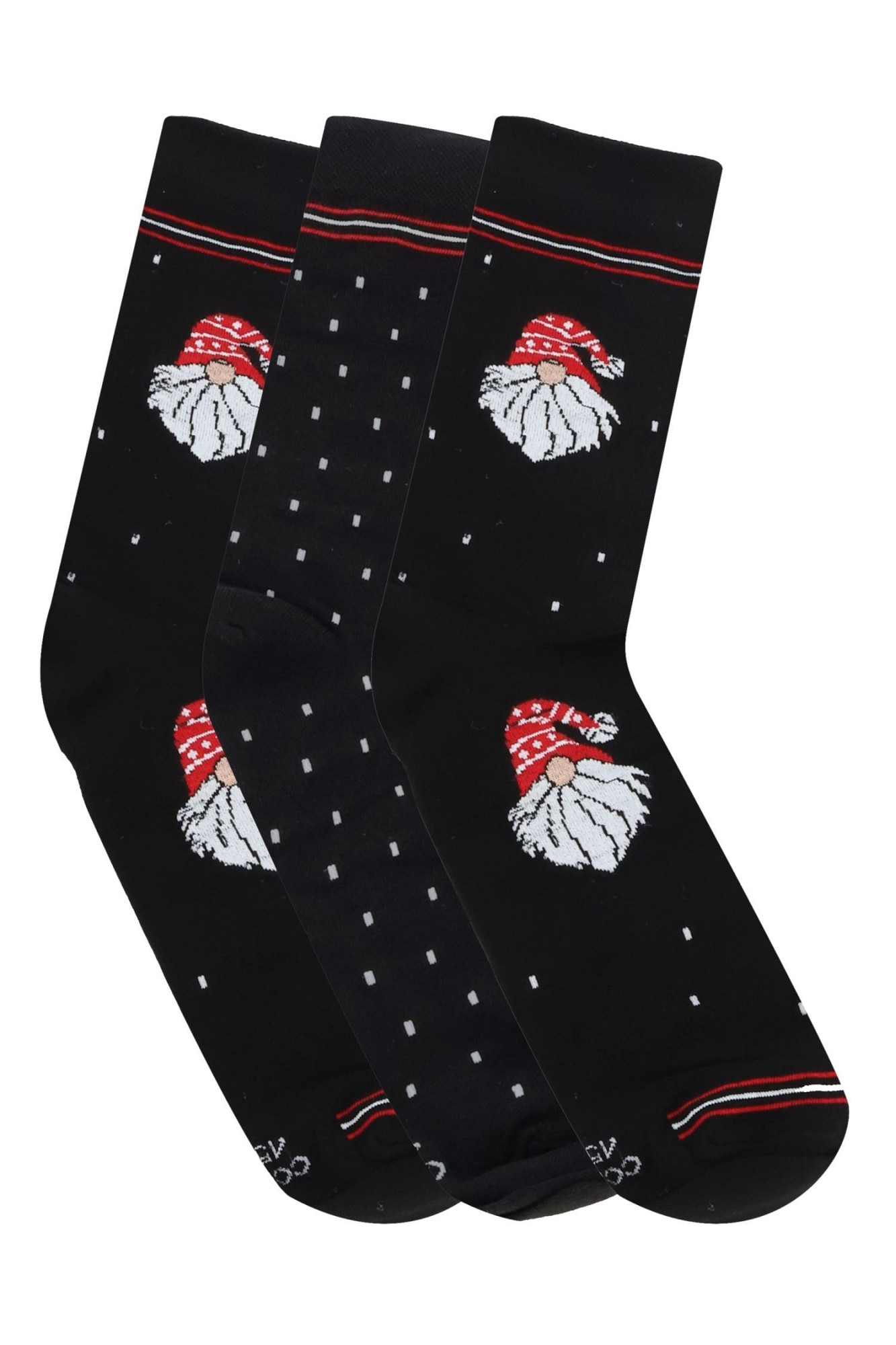 Pánské ponožky 3 pack Christmas black - CORNETTE černá 42/44