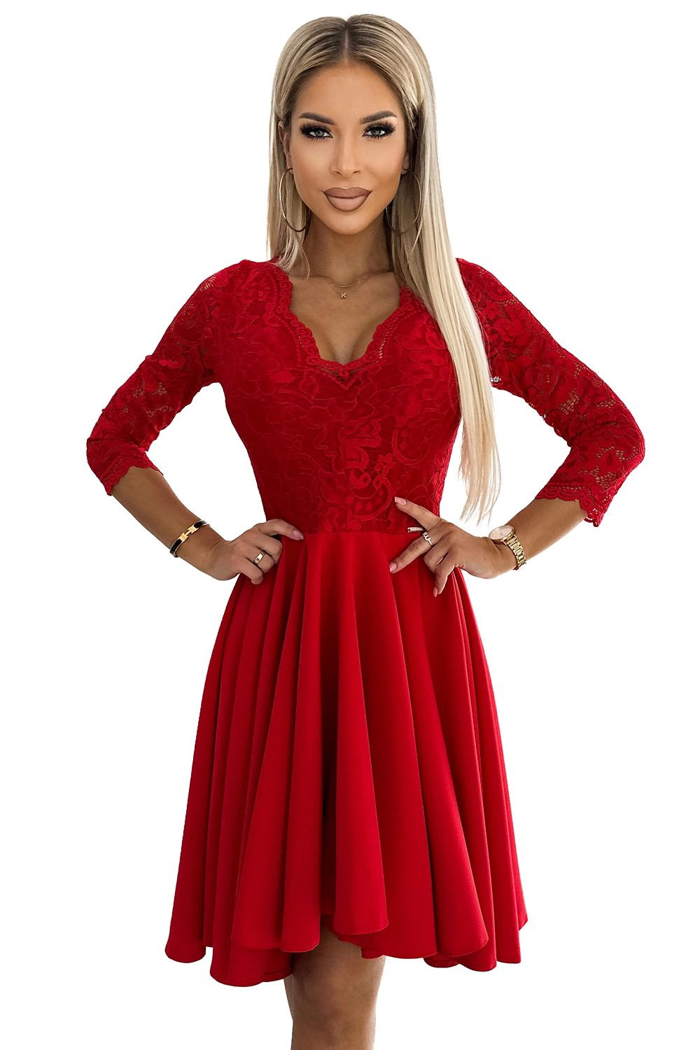 Dámské šaty 210-16 NICOLLE - NUMOCO Červená XL