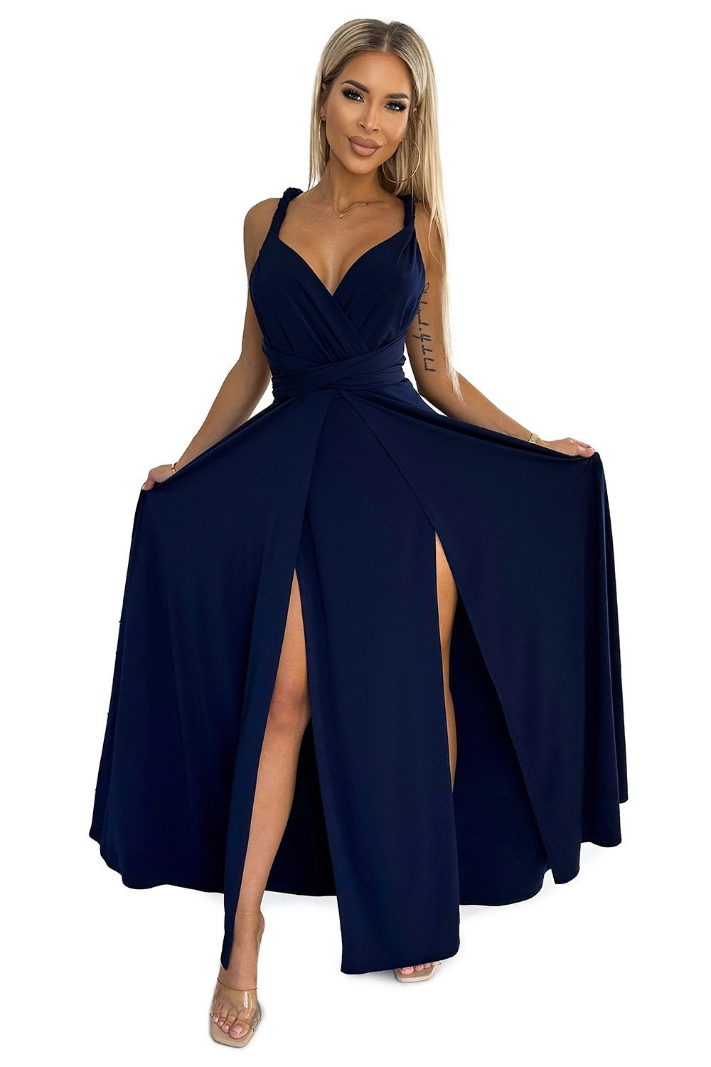 Dámské šaty 509-1 - NUMOCO tmavě modrá Univerzální