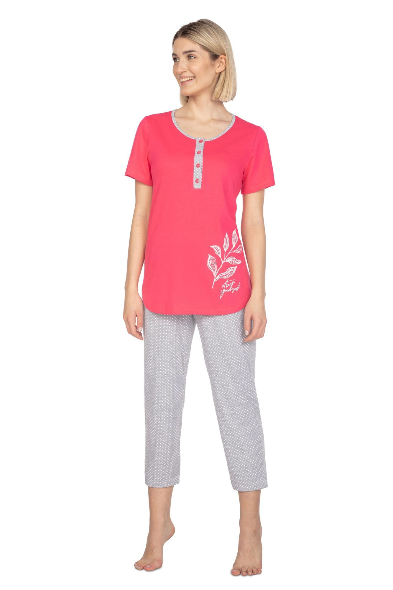 Dámské pyžamo 665 red - REGINA malinová XL