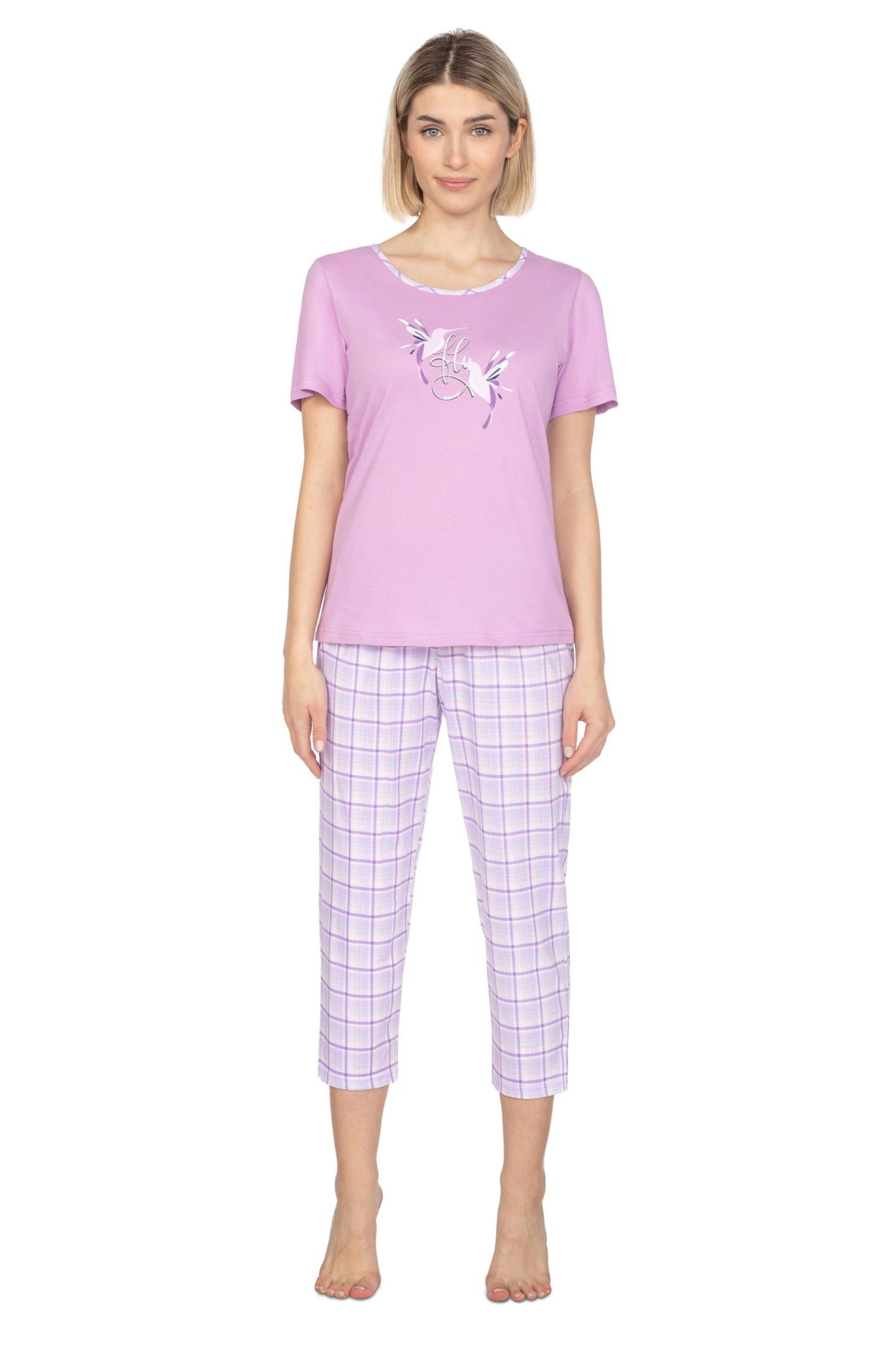 Dámské pyžamo 659 violet plus - REGINA fialová XXL
