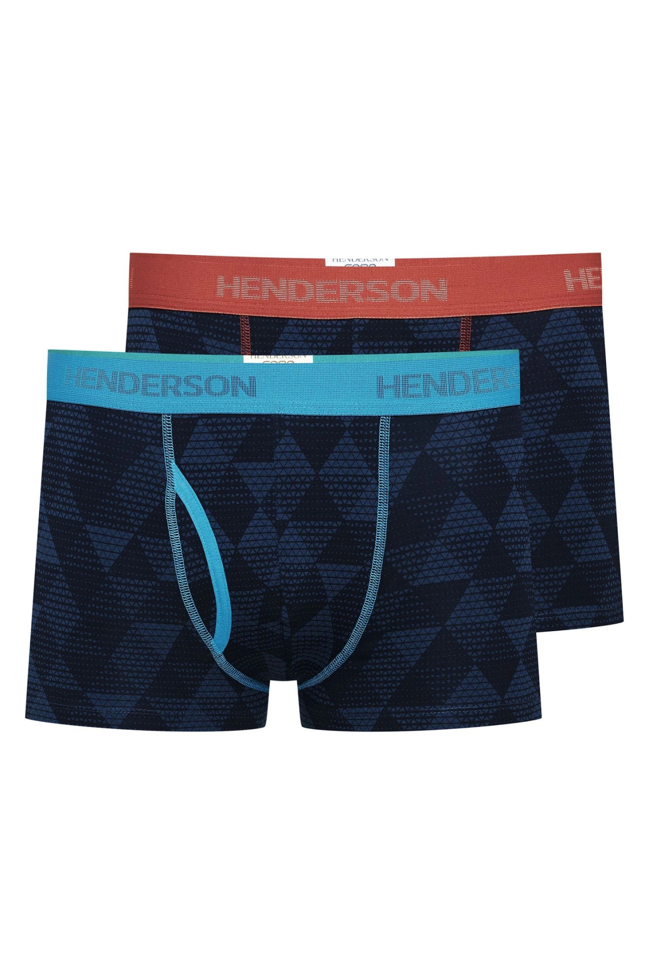 Pánské boxerky 2 pack 41267 Cube - Esotiq & Henderson tmavě modrá XL