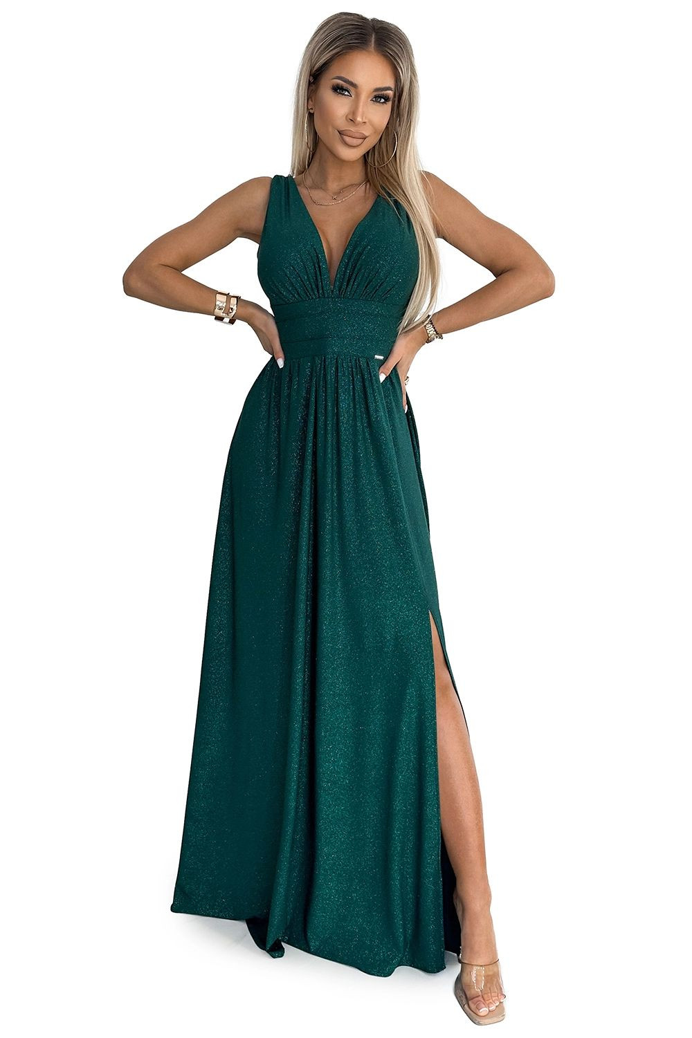 Dámské šaty 490-3 SUSAN - NUMOCO Zelená XL