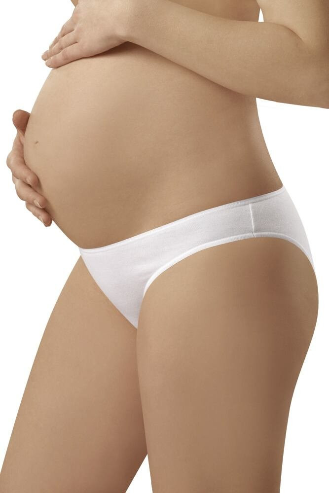 Těhotenské bavlněné kalhotky Mama mini bílé bílá S