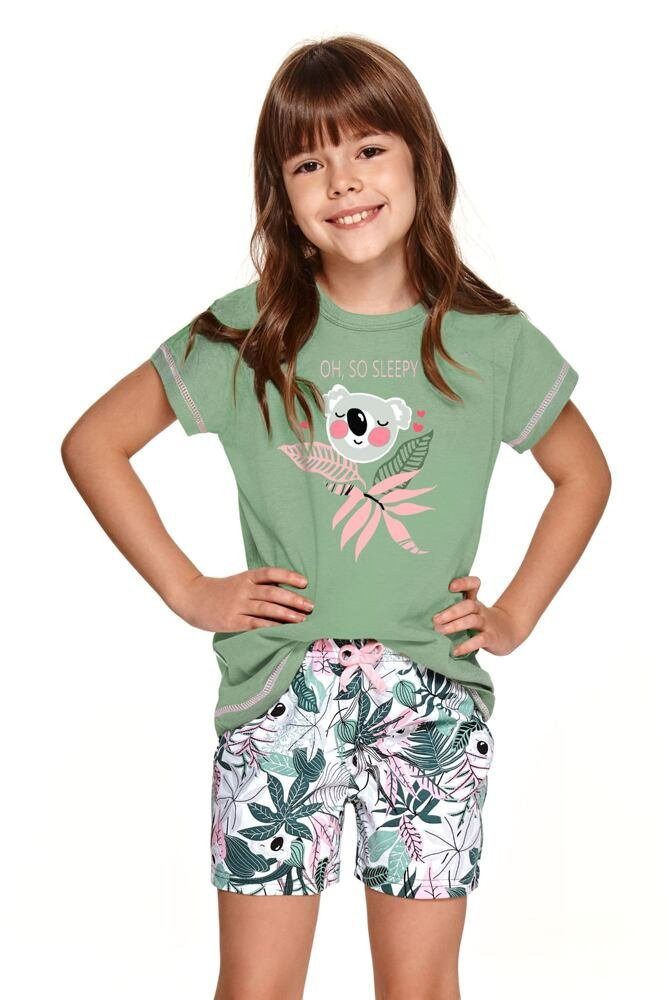 Dívčí pyžamo Hanička zelené s koalou zelená 110