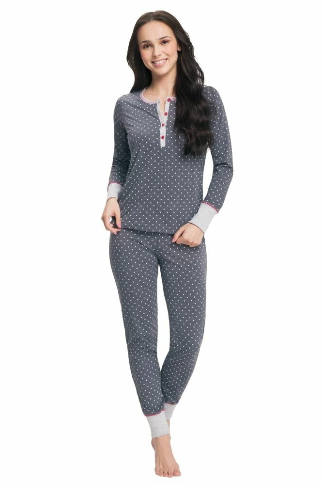 Dámské pyžamo Anita šedé s hvězdičkami šedá XL
