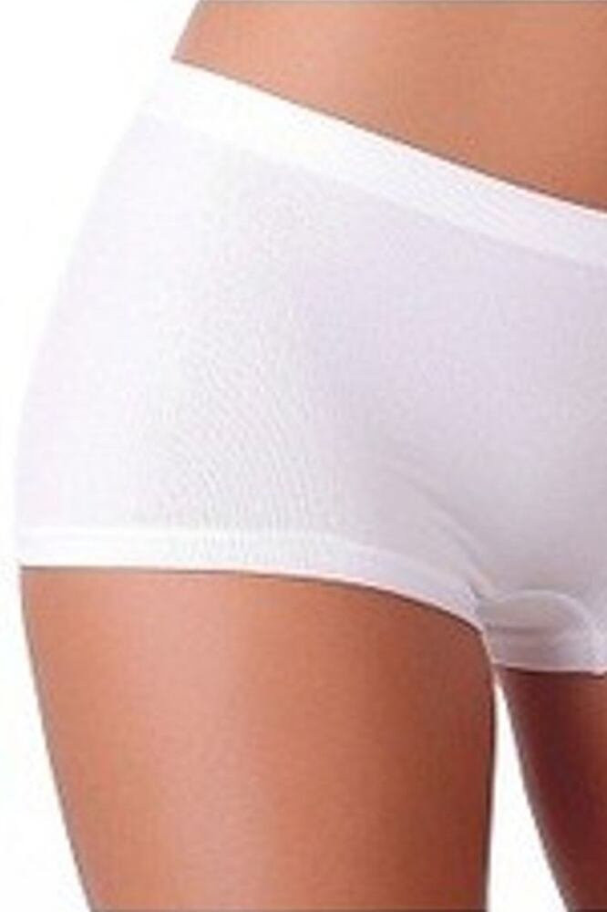 Bezešvé boxerkové kalhotky Niki bílé bílá L