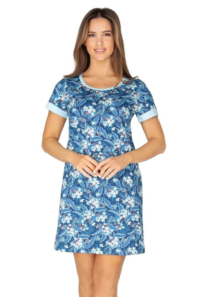 Dámská košilka Misty modrá s květy XL